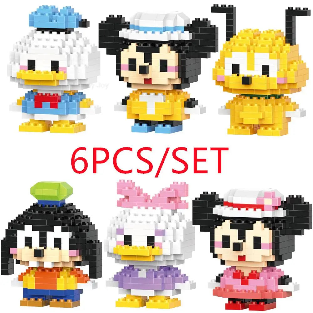 Cartoon Anime Hello Kitty Panda Refrigerator Magnet Blocks Kuromi My Melody Cinnamoroll Building Blocks Toy Kids Birthday Gift