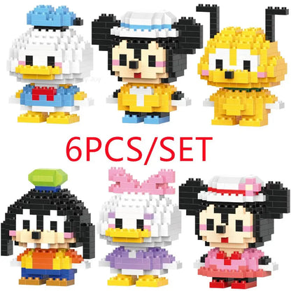 Cartoon Anime Hello Kitty Panda Refrigerator Magnet Blocks Kuromi My Melody Cinnamoroll Building Blocks Toy Kids Birthday Gift