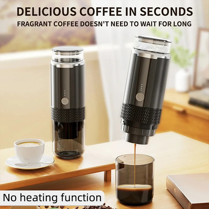Electric Capsule Grind-and-Brew Coffee Maker Portable Coffee Maker Compatible with Ground Coffee and K-Cup Pods
