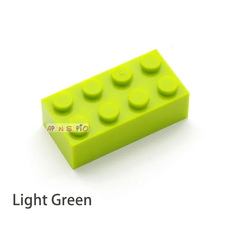 300pcs 2x4 Dot DIY Building Blocks Thick Figures Bricks Educational Creative Size Compatible With 3001 Plastic Toys for Children
