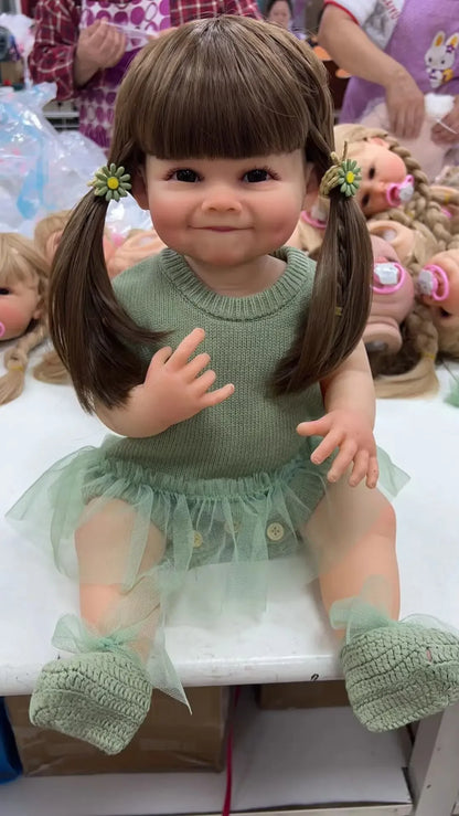55CM Full Body Soft Silicone Reborn Toddler Doll Raya Lifelike Soft Touch High Quality Doll Gifts for Children