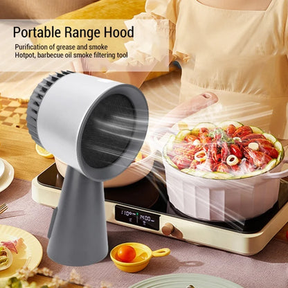 3 Speeds Quiet Desktop Kitchen Exhaust Fan Portable Range Hood Negative Ion Cooling Filter Detachable Oil Collection Box