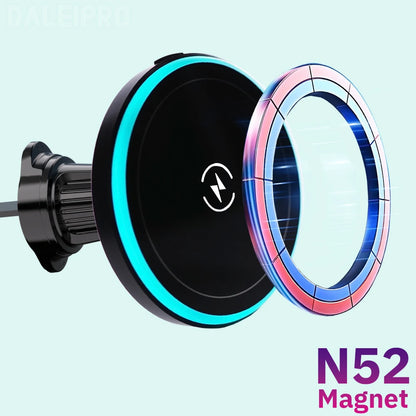 Double Car Phone Holder With Storage Box Base Magsafe Wireless Charger Phone Mount For Suzuki Jimny 2018-2024 2025 JB64 JB74