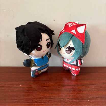 Hot New Lovely Cartoon Anime Game Overwatch Hero Character Kiriko and Wuyang Plush Toys Keychain Bag Pendant Decor Plushie Doll