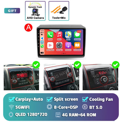 Android 15 For Fiat Ducato Peugeot Boxer Citroen Jumper 2006-2022 2K QLED Android Car Radio Multimedia stereo Player GPS CarPlay