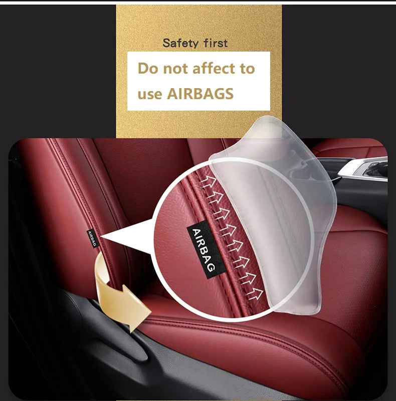 Custom Fit Car Accessories Seat Covers for Hyundai Santa Fe Tucson Elantra Palisade Kona Sonata Loniq 5-8 Seats Leather Full Set