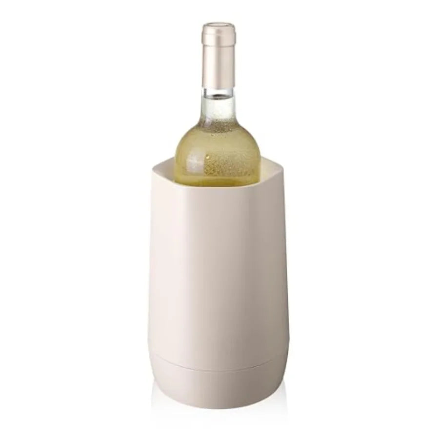 Wine Cooler Hexo Graphite Modern Active Wine Bottle Chiller with Removable Cooling Sleeve Geometric Design Reusable, Ice-Free C