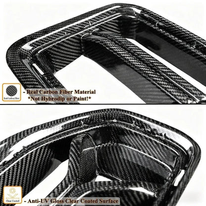 Real Dry Carbon Fiber Trim For BMW G87 M2 2023-2025 Car Front Bumper Grille Racing Grills Mesh Cover Auto Exterior Accessories