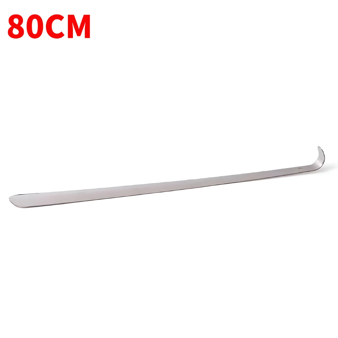 long handle shoe horn, portable shoe lifter, shoe wearing helper for elderly, metal shoe spoon, household footwear accessory