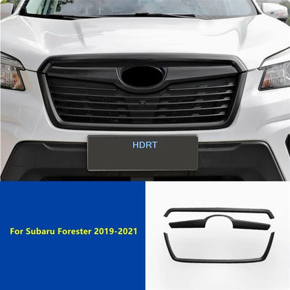 For Subaru Forester 2019-2021 Car Styling Front Racing Grills Hood Cover Trim Protector Decoration Accessories Exterior Sticker