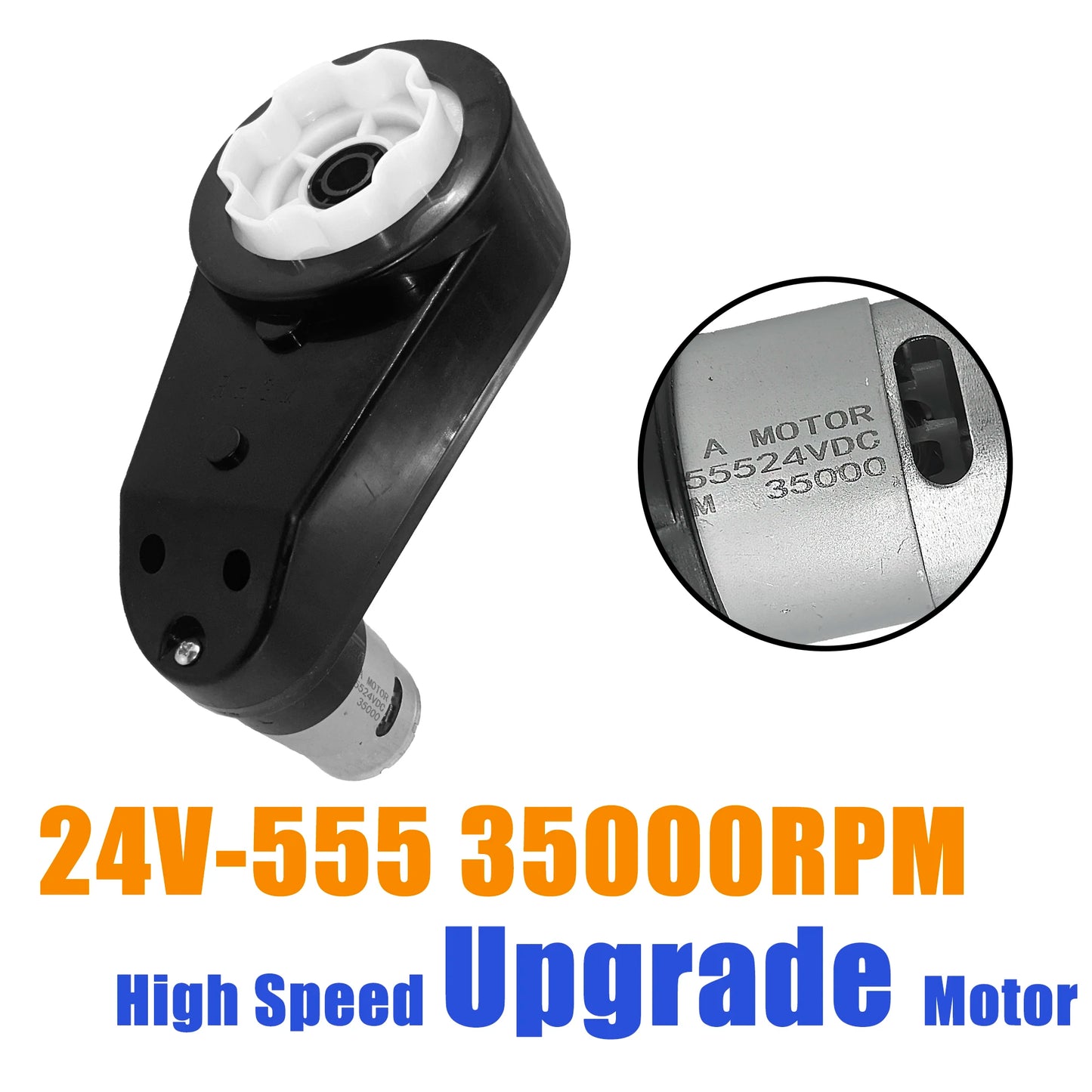 6V 12V 24V RS550 High-Speed Metal Gear Children Electric Ride on Car Vehicle Motor Gearbox Engine Reducer with Connector Upgrade
