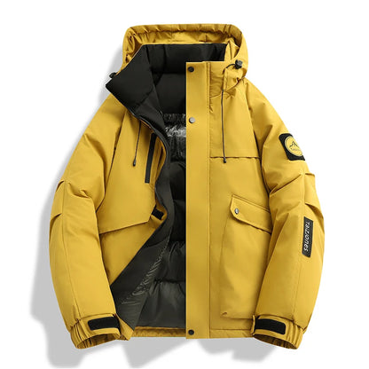 2026Winter Parkas Men's New Graphene Self Heating Down Cotton Jacket Autumn Men's Mountaineering Jacket Outdoors Waterproof Coat