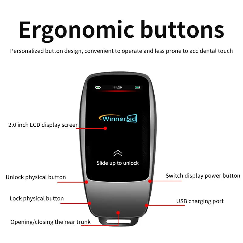 Universal Smart LCD Remote Car Key For BMW Mercedes Benz Audi Lexus Hyundai Nissan Ford Toyota Land Rover Cadillac Keyless Entry