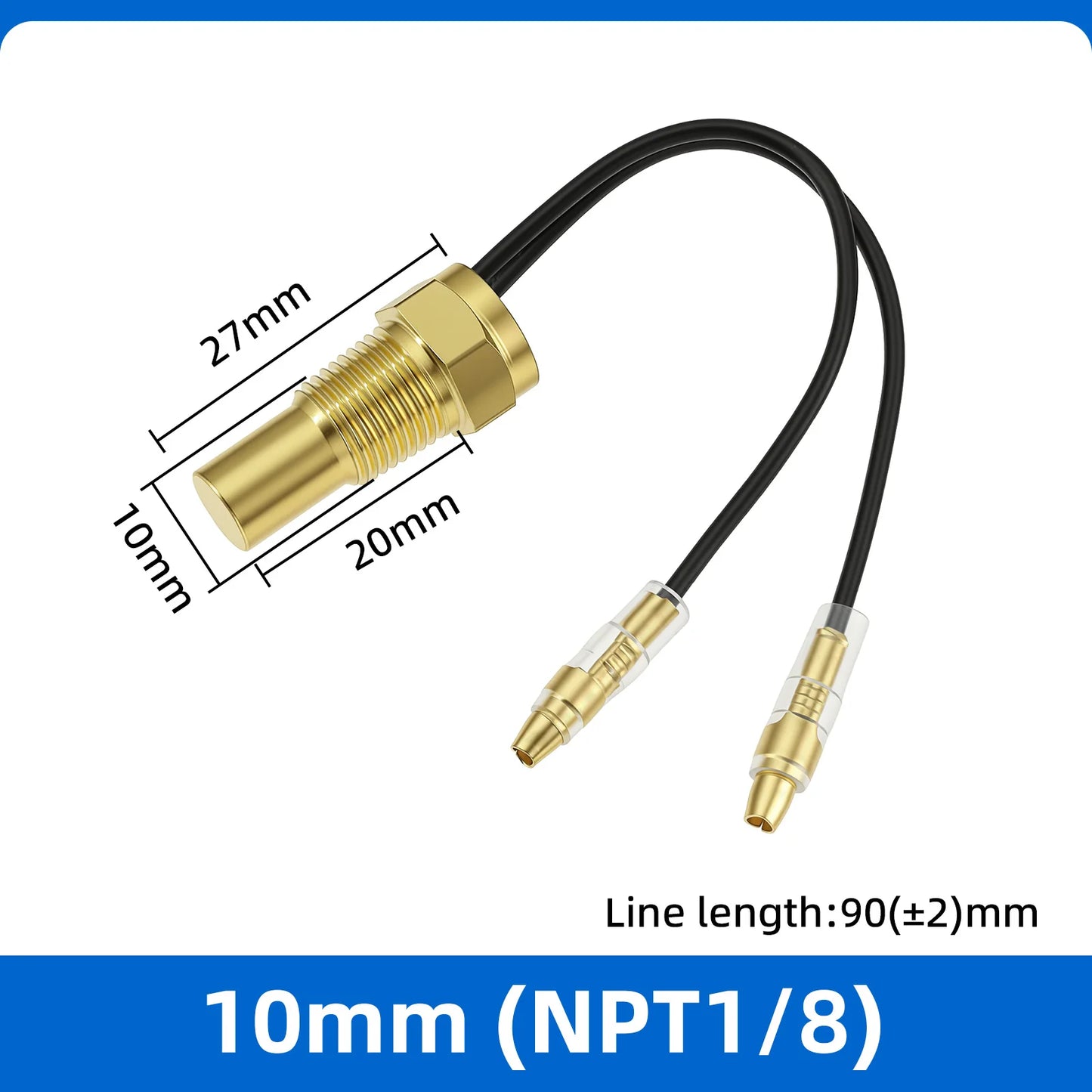 Auto Temperature Meter with Sensor 1/8 NPT 52mm LED Digital Oil /Water Temp Indicator PSI Oil Press Black Gauge Fit Gasoline Car