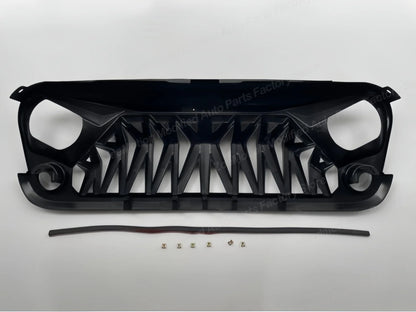 Shark Style for Jeep Wrangler JK 2008-2017 4x4 Front Bumper Grilles Offroad Racing Grills Air Vent Cover Trim Body Kit Auto Part