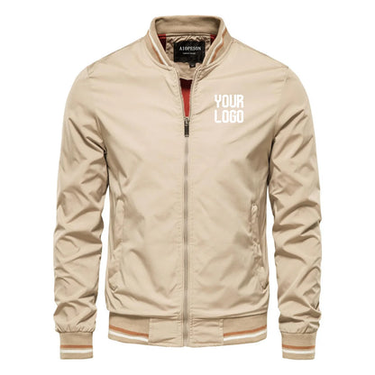2026 fashionable slim-fitting men's jacket, windproof and comfortable autumn coat, can be customized with pictures or text