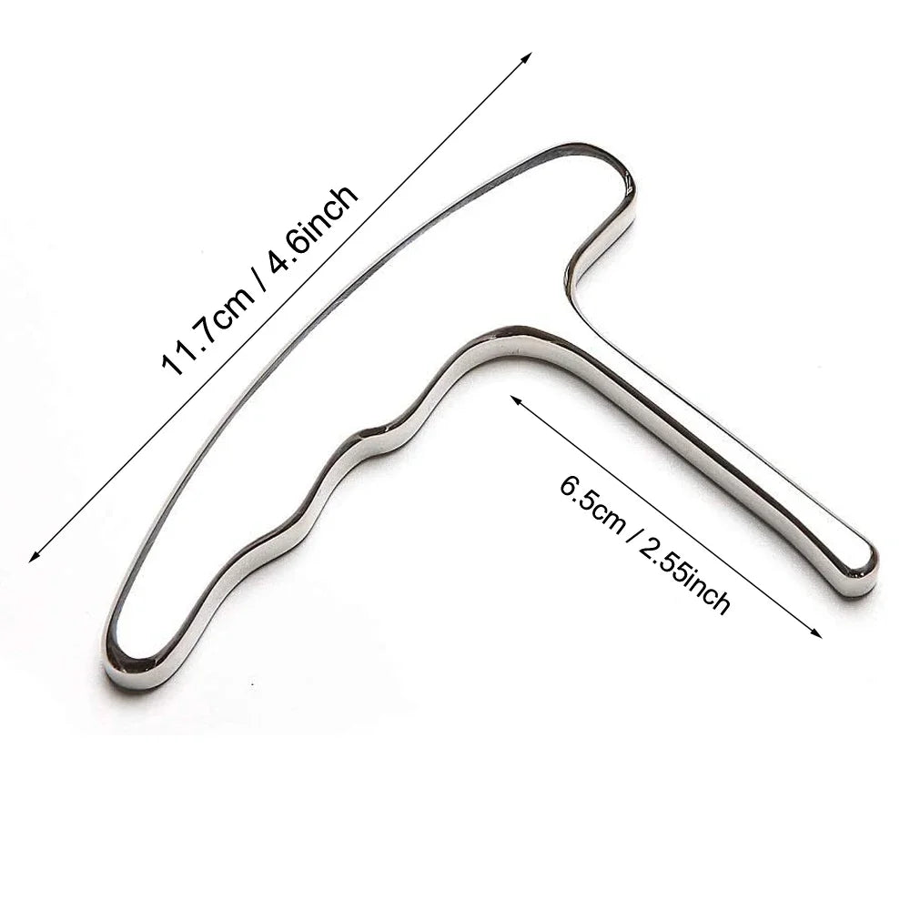 Stainless Steel Gua Sha Stick Deep Tissue Relax Cellulite Massager for Body Slimming Scraping Board Muscle Massage Relaxation