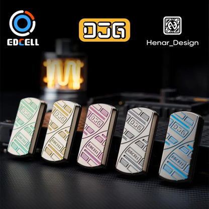 DJG & EDCELL Dexjelly Tuning Fork Poker Push Slider Anodic Oxidation Of Titanium Slider Fidget Stress Toys
