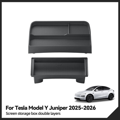 for Tesla Model Y Juniper/Launch 2025 Car Dashboard Storage Box  Interior Accessories Central Control Screen Rear Storage Tray