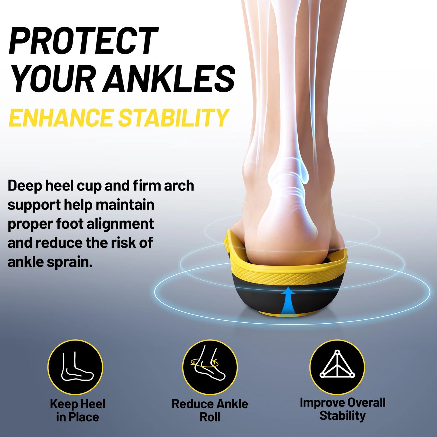 Orthopedic Insole Plantar Fasciitis Relief Flat Foot High Arch Support Men Women Work Orthotic Insert Sport Shoe Sneaker Insole