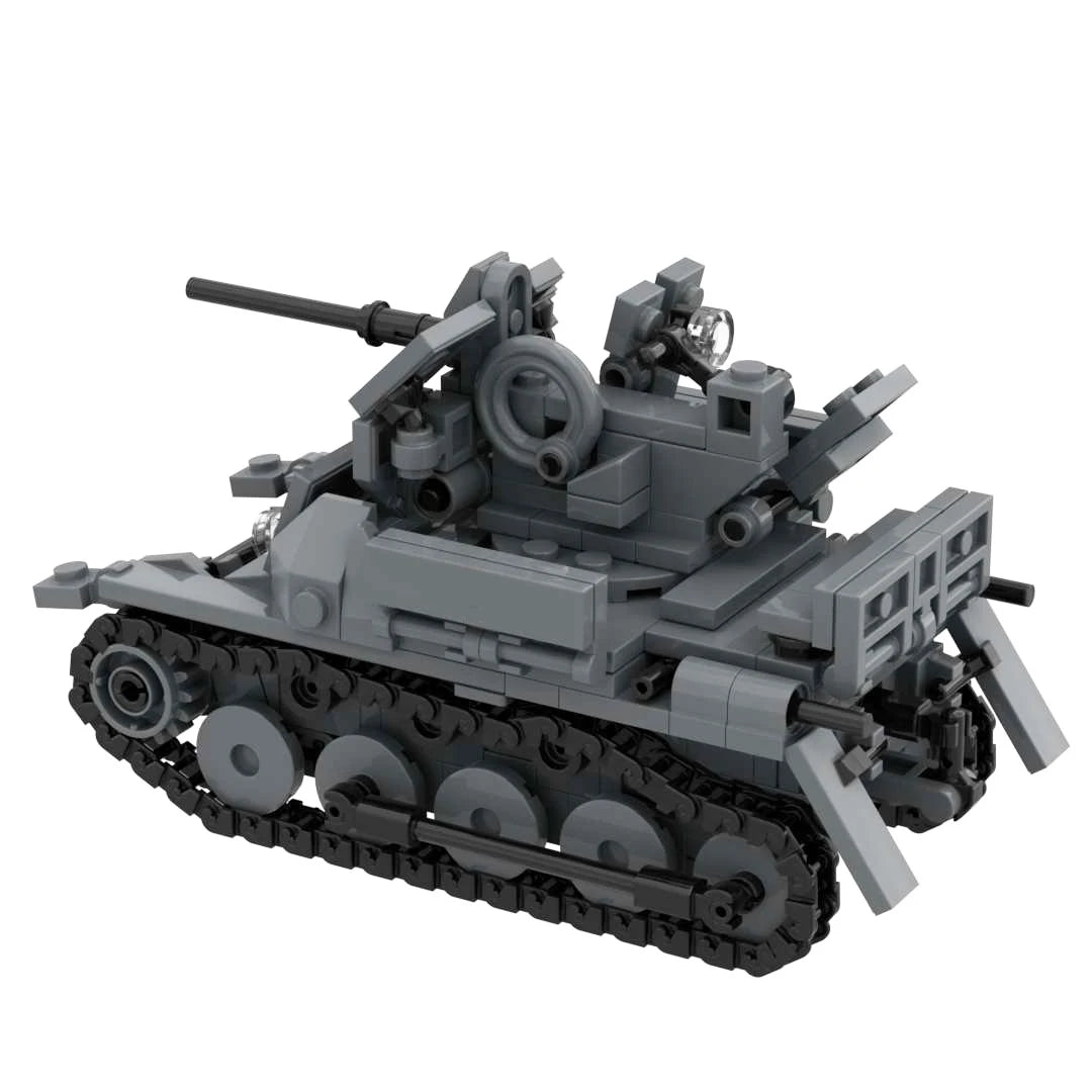 WW2 German Flakpanzer I Panzer I & Flakpanzer 38(t) Light Anti-Air Vehicle Custom Military Building Brick Toy Model Collection