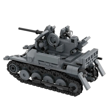 WW2 German Flakpanzer I Panzer I & Flakpanzer 38(t) Light Anti-Air Vehicle Custom Military Building Brick Toy Model Collection