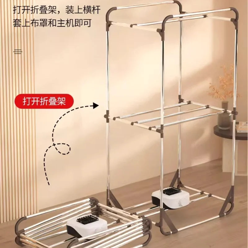 New Baby Clothes Dryer Small Home Wardrobe Air Dryer Portable Laundry Drying Machine Artifact