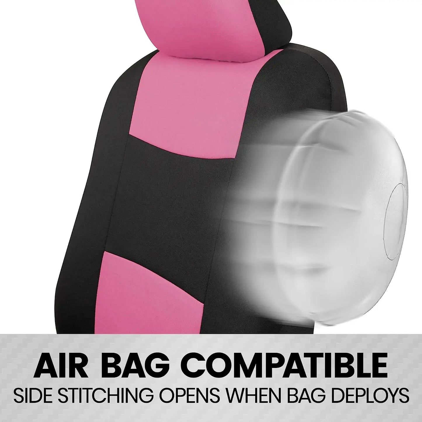 Universal Car Seat Covers Set With Steering Wheel Covers 2 Shoulder Protection Rear Seat Can Split Car Accessories Interior