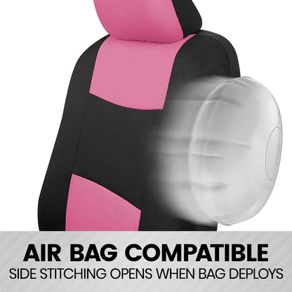 Universal Car Seat Covers Set With Steering Wheel Covers 2 Shoulder Protection Rear Seat Can Split Car Accessories Interior