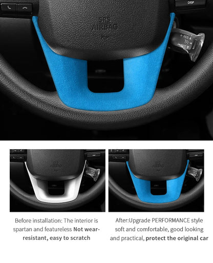 Made of Alcantara For Toyota Hilux / Fortuner Standard Sport Version Car Steering Wheel Boot Cover Interior Tuning Accessories
