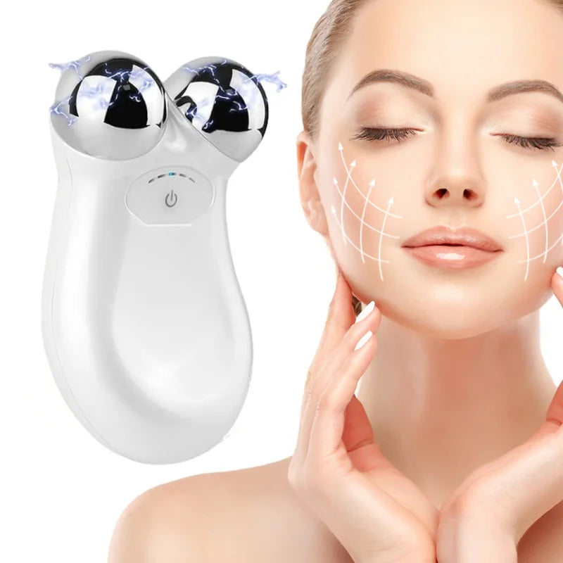 5 in 1 Microcurrent Facial Massager EMS Face Roller Device Skin Care Tool Skin Tightening Machine for Facial Skin Rejuvenation