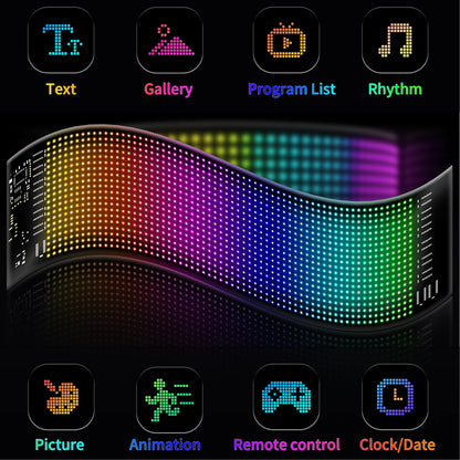 LED Devil Eyes Programmable LED Display Flexible for Car Board Windshield App Remote Control Custom Text Pattern Decor LED Light
