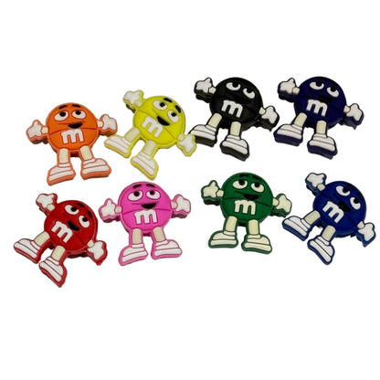 Wholesale 8-100Pcs Chocolate Beans PVC Shoe Buckle Charms Kids Popular Sandal Designer Ornament DIY Birthday Gifts