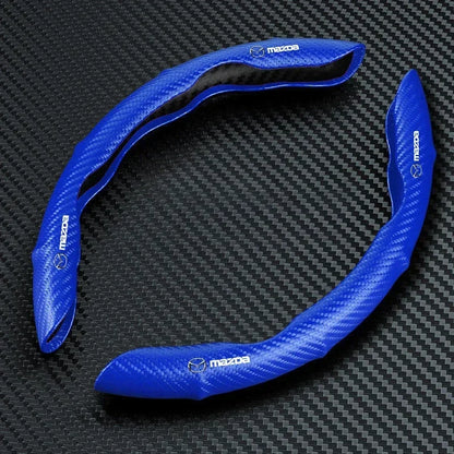 Car Steering Wheel Cover Carbon Fiber Sports Ultra-thin Non-slip Card Cover for Mazda 2 3 CX-3 CX-5 MX-5 BT-50 ATENZA CX-8 MX-30