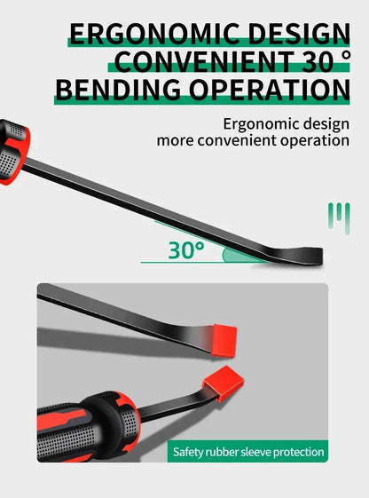Heavy Duty Multi-Function Long Pry Bar 8/12/18/24 Inch Tire Crowbar Strike Cap Nail Puller Car Repair CV-R Removal Hand Tool