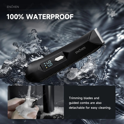 ENCHEN SPARK 2 Trimmer For Groin &Body Grooming With Skin-safe Blade Digital Display Screen100% Waterpoof