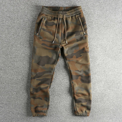 Thickened American Style Casual Camouflage Pants Men's Slim Fit Sports Joggers Long Trousers Wear Resistant Autumn Winter