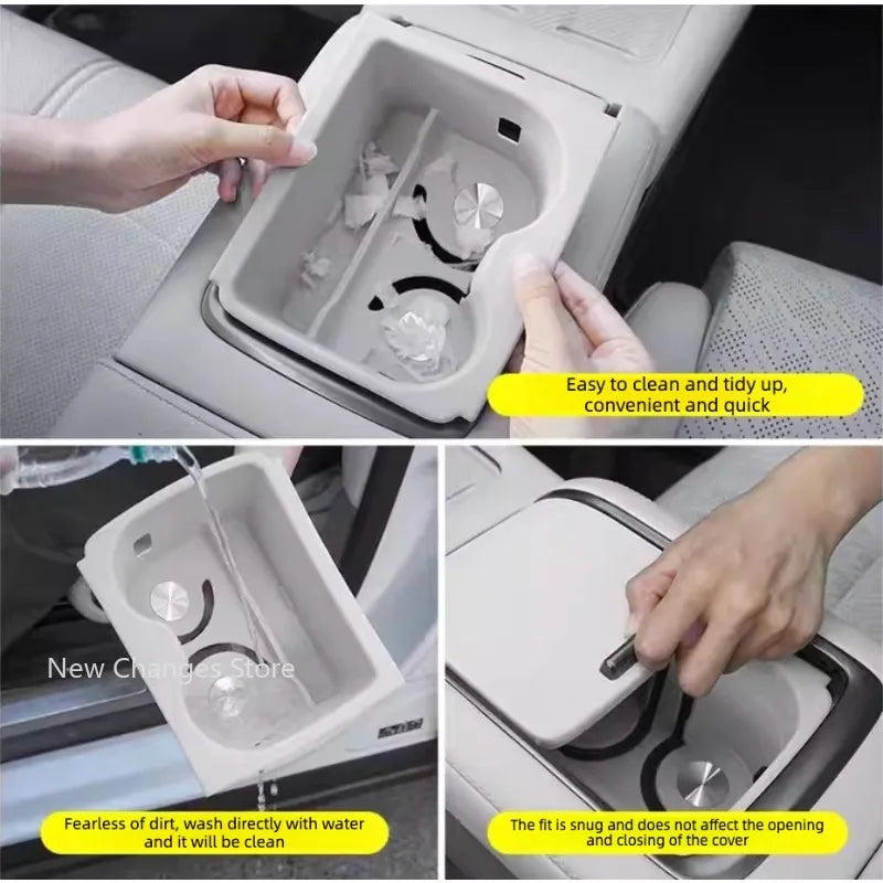 For Zeekr 7X Silicone Center Console Water Cup Frame Cover Anti-slip Wireless Charging Silicone Pad Mat Modify Accessories