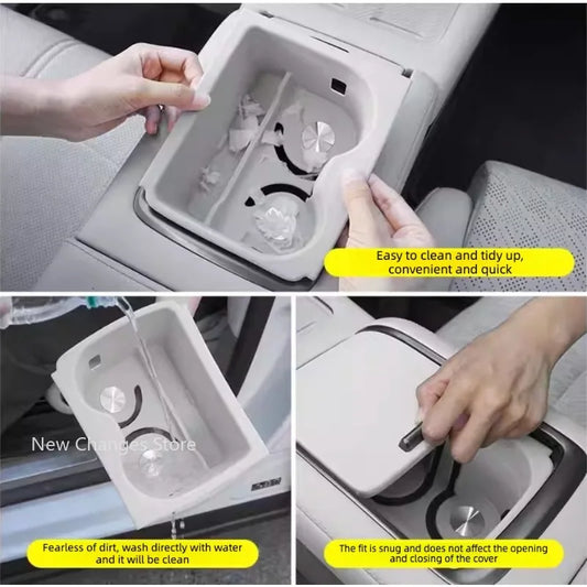 For Zeekr 7X Silicone Center Console Water Cup Frame Cover Anti-slip Wireless Charging Silicone Pad Mat Modify Accessories