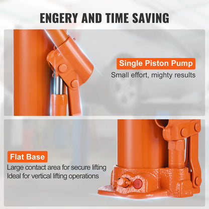 SucceBuy Hydraulic Long Ram Jack 4 Ton Engine Hoist Cylinder with Single Piston Pump Hydraulic Ram Cylinder Engine Lift Hoists