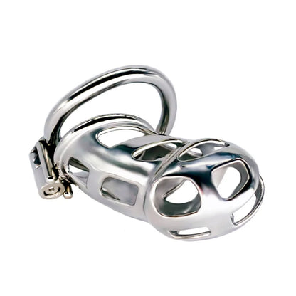 Stainless Steel Male Chastity Device Metal Cock Cage with Arc Penis Rings BDSM Gay Erotic Urethral Device Adult Erotic Sex Toys