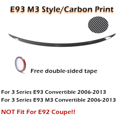Rear Trunk Spoiler Wing Carbon Fiber M3 M4 MP PSM Style For BMW 3 Series E92 Coupe E93 Convertible M3 2006 -2014 320 325 328 330