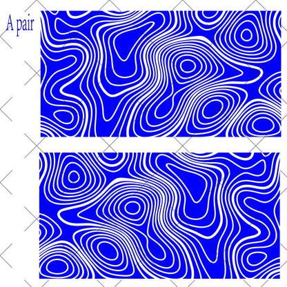 Topography Map A Pair Car Sticker for Triangular Window Decoration Universal All Vehicles Accessories PVC Waterproof Vinyl Decal