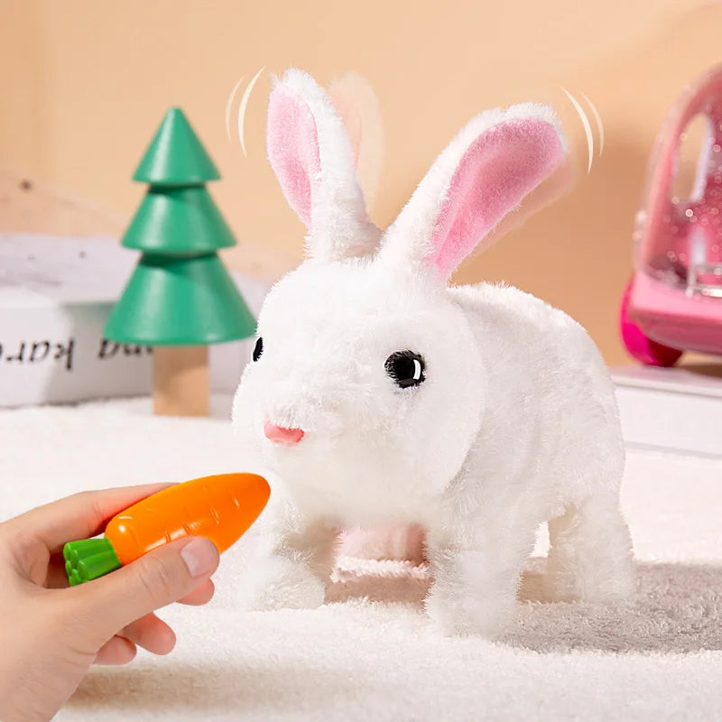 Electronic Rabbit Children Plush Walking Pets Have Sound Moving Dancing Animal Interactive Toy Education 3 Years Brithday Gifts
