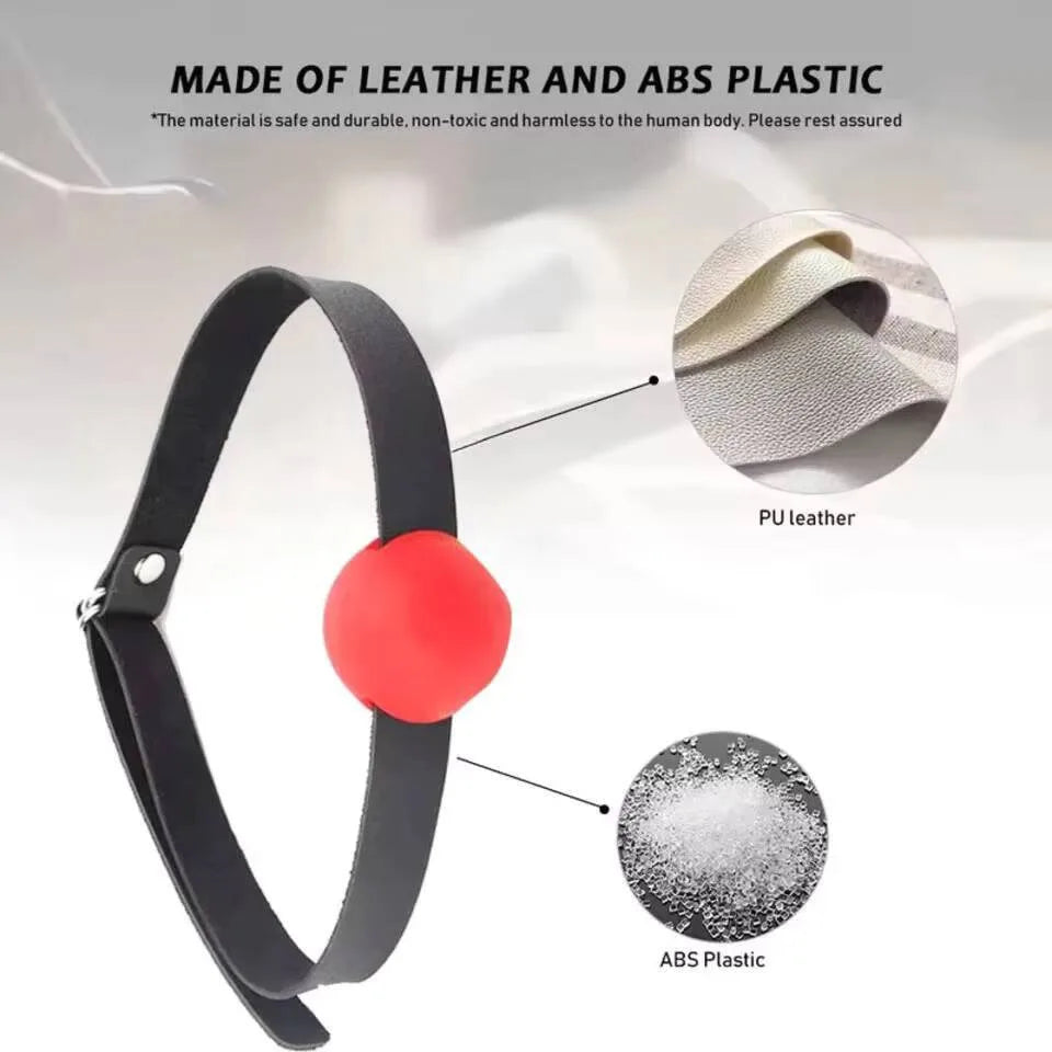 SM Adult Sex Toy For Both Men And Women, Leather PVC Mouth Ball Prop, Couple Sex Training Product, Tool And Toy