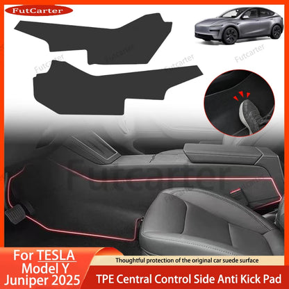 For Tesla ModelYL Y Juniper2025 Car Central Control Side Anti Kick TPEWaterproof Anti-dirt Fullcoverage Anti Kick Protective Mat