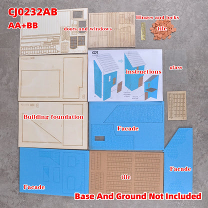 Assembly Architectural model sand table stone house Europeanizing architecture single building diorama Scale model kit 1/35