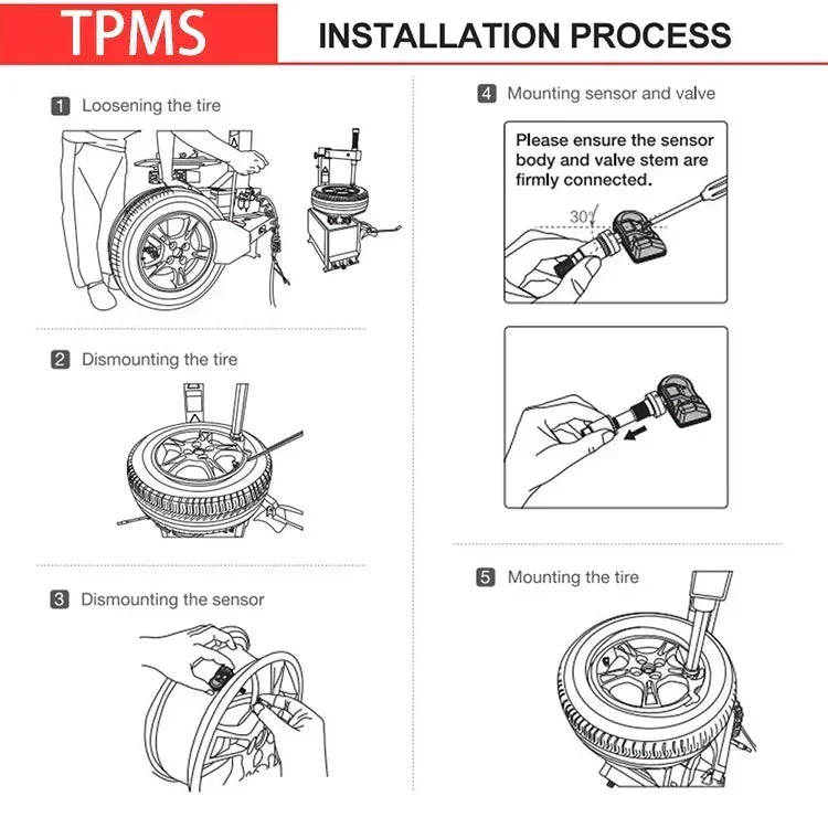 EV6T-1A180-CB Tire Pressure Monitoring System For Ford Fiesta Van VI Focus III F-Series F-150 Kuga 433HMz 4pcs Tire Sensor