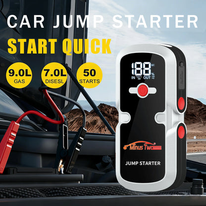 All Engine Portable Jump Starter, Car Battery Booster Power Bank, USB Fast Charging & LED Flashlight Emergency Kit