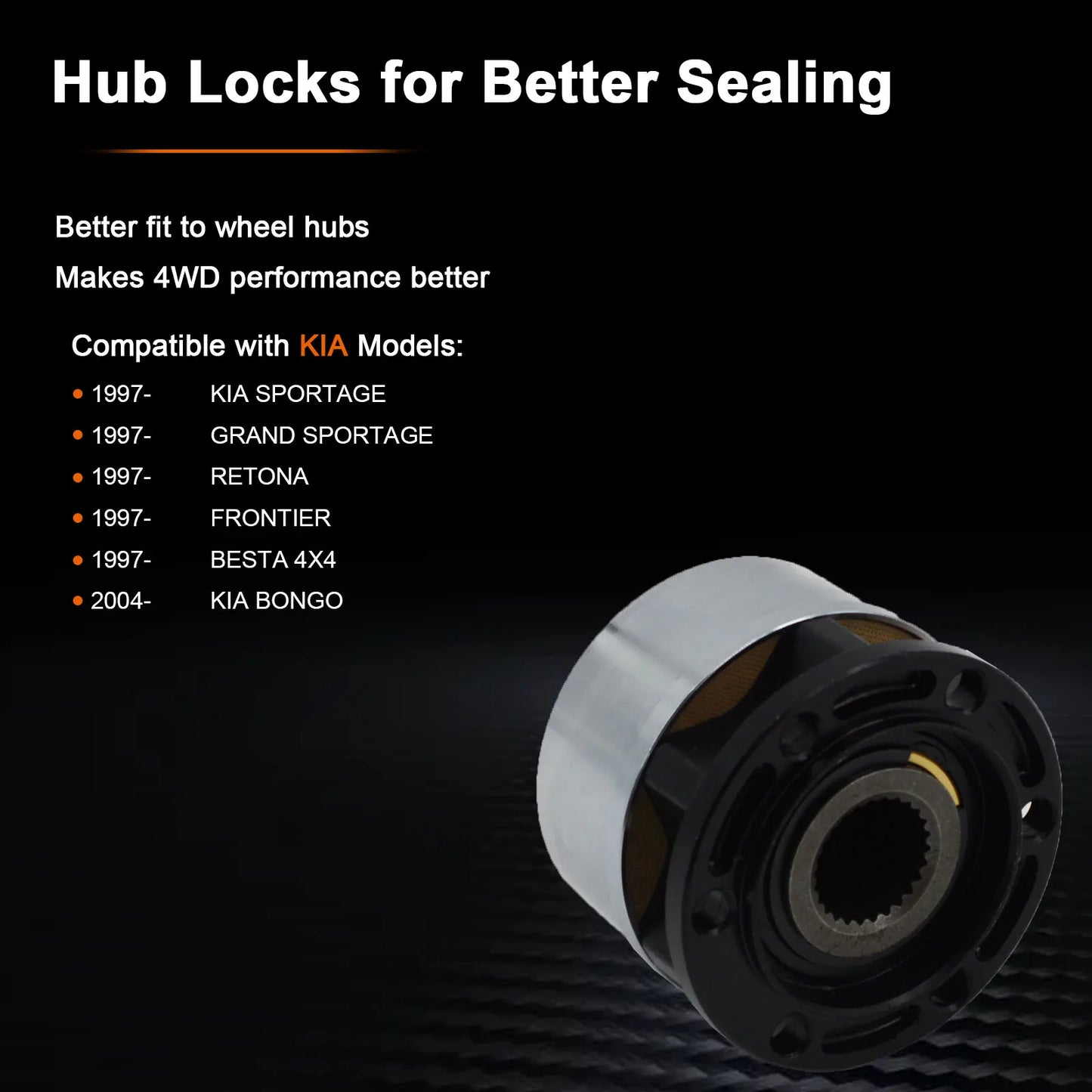 1 Piece x For KIA Sportage Grand Retona Frontier Besta Bongo Ceres 4x4 Manual Free wheel locking hubs B034 AVM460